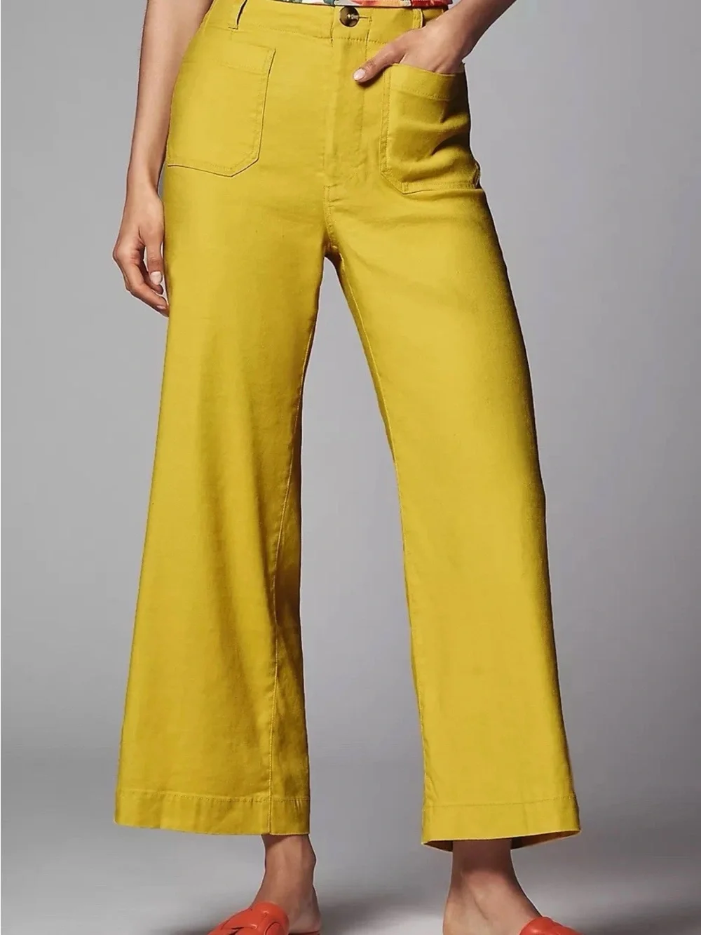 Maeve Colette Pants in Mustard Yellow - Picture 1 of 6
